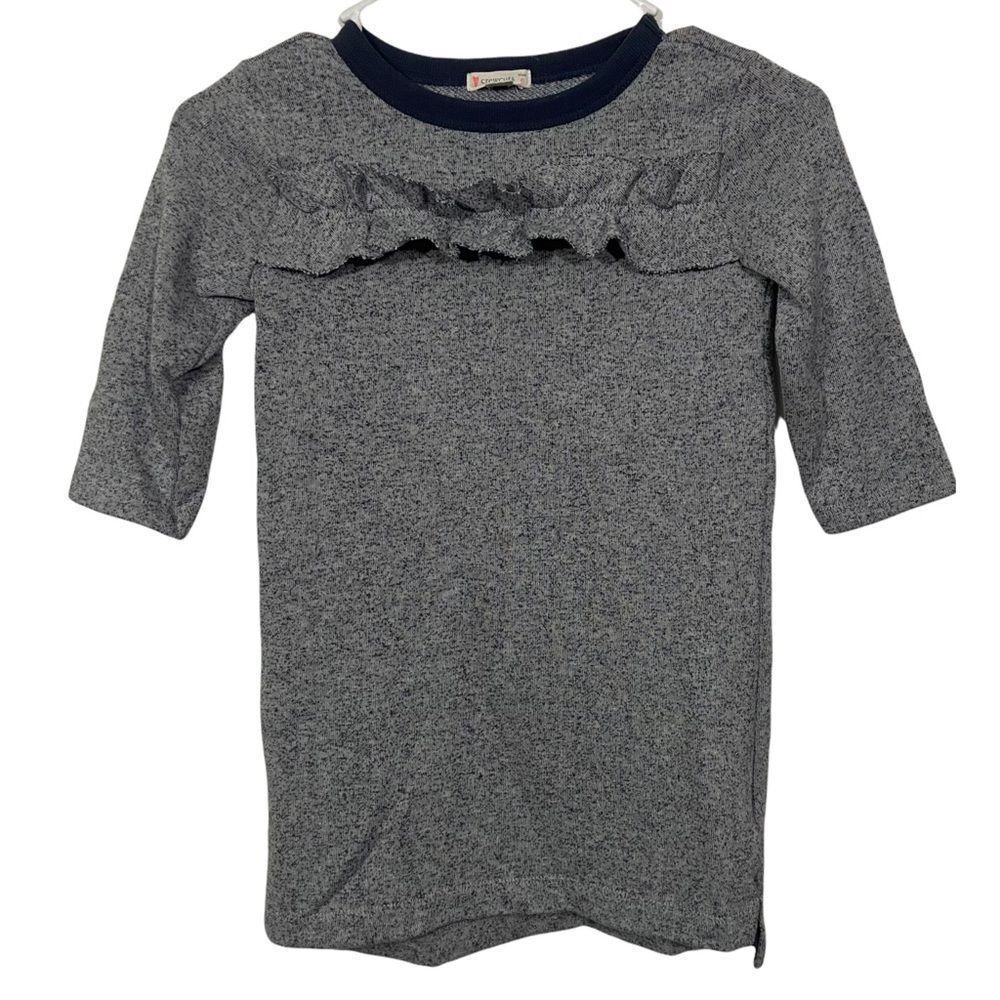 CrewCuts Grey Ruffle Half Sleeve Sweater